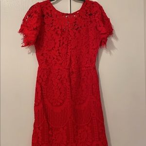 Lulus Red Lace Dress